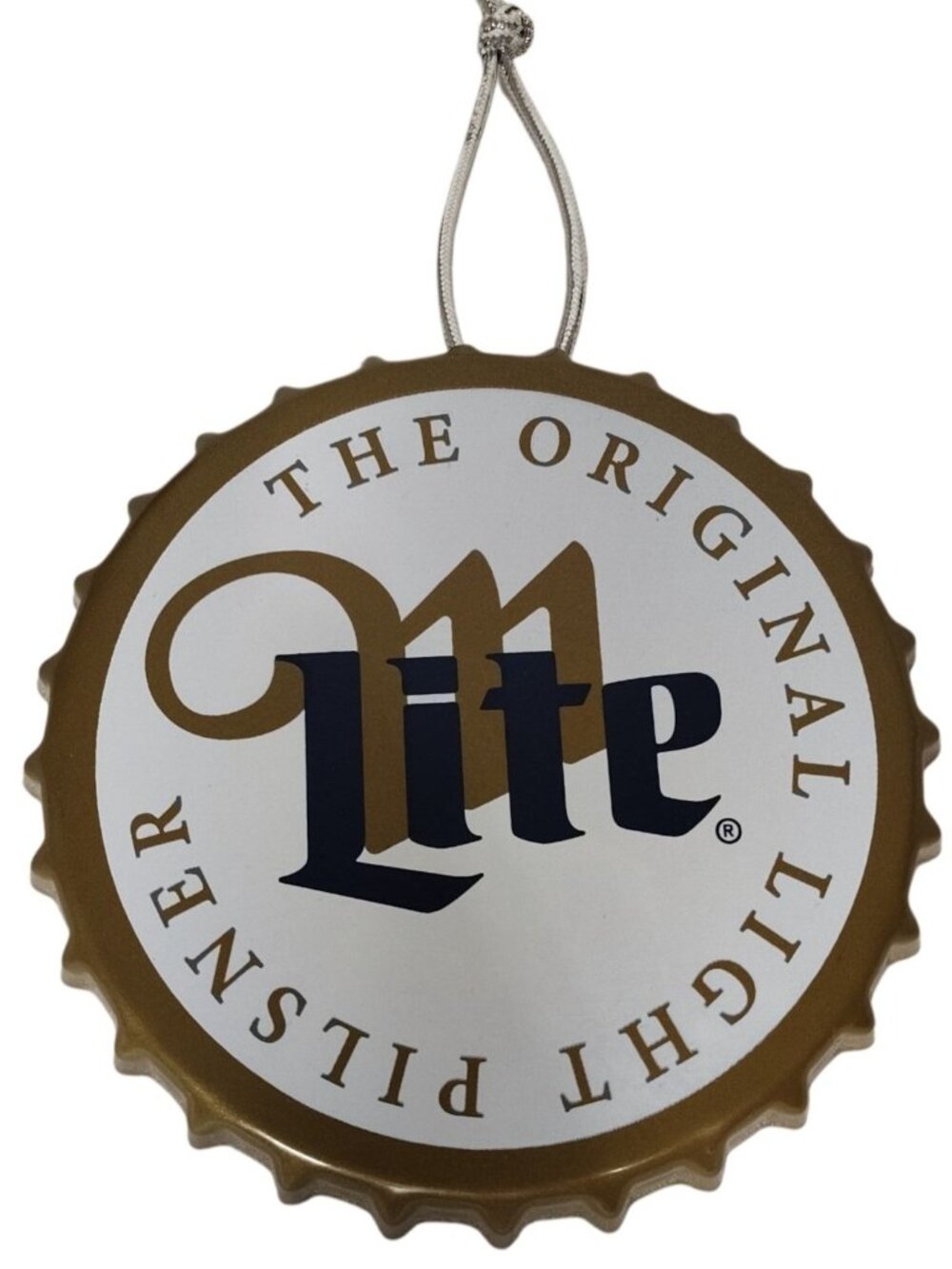 Ruz Miller Lite Beer Bottle Cap 5 Inch Novelty Ornament